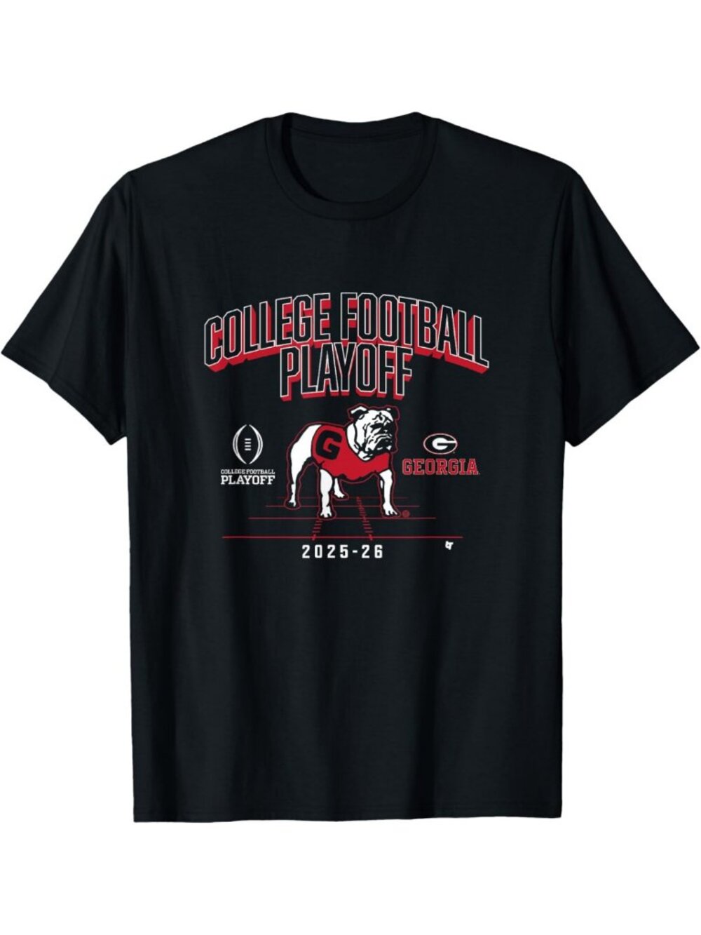 College Football Playoff Mascot T-Shirt - Georgia Bulldogs Graphic Tee 2025
